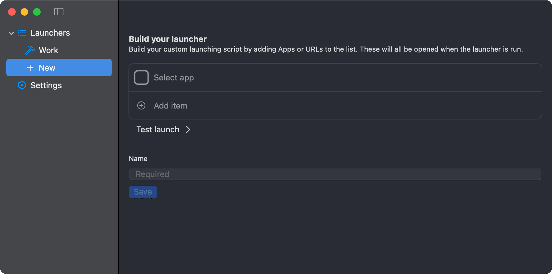 SomLauncher app screenshot