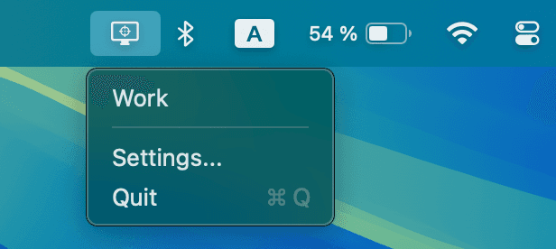 SomLauncher menu bar screenshot