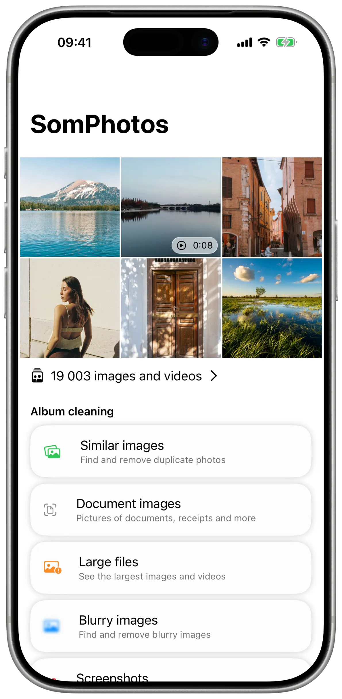 SomPhotos album overview screenshot